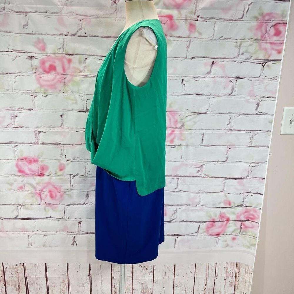 š„5 for $25 saleš„ Calvin Klein Drape Floating Top ColorāBlock Overlay Dress - Picture 5 of 8